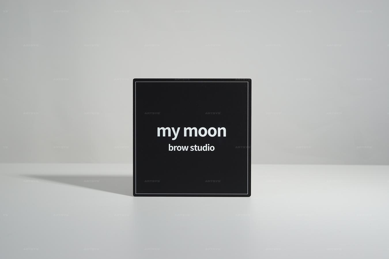 아트시스의 블랙 아크릴 간판 - my moon brow studio